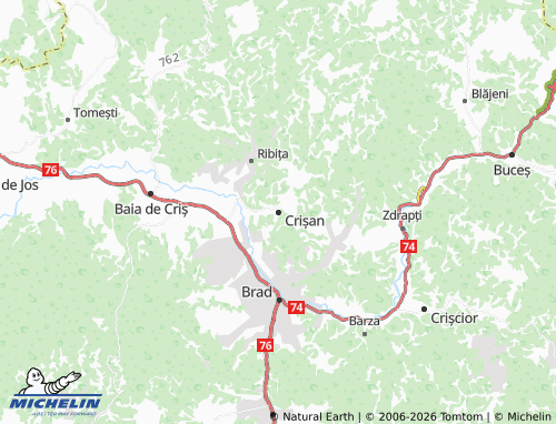 Mappa MICHELIN Crișan - ViaMichelin