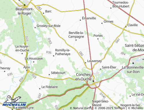 Carte MICHELIN Tilleul-Dame-Agnès - ViaMichelin