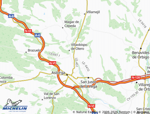 Mapa MICHELIN Sopeña de Carneros - ViaMichelin