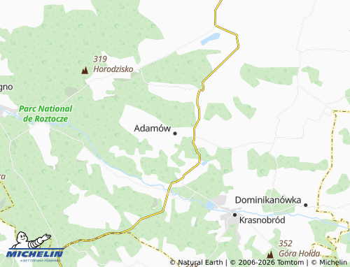 Mapa MICHELIN Adamów - ViaMichelin