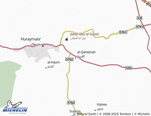 MICHELIN Al Qurainah map - ViaMichelin