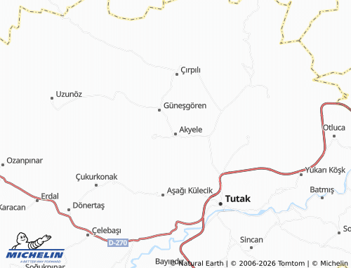 MICHELIN Akyele map - ViaMichelin