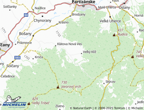 MICHELIN Ješkova Ves map - ViaMichelin