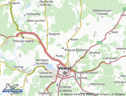 Mappa MICHELIN Pusy-et-Épenoux - ViaMichelin