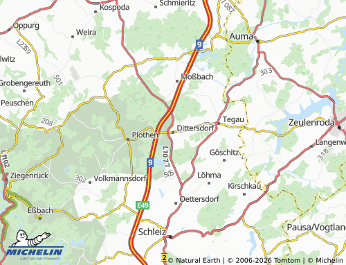 Mapa MICHELIN Dittersdorf - ViaMichelin