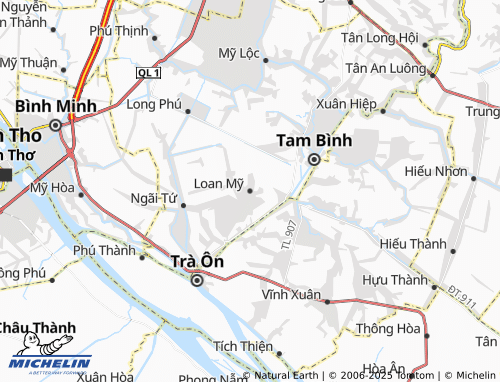 MICHELIN Loan Mỹ map - ViaMichelin