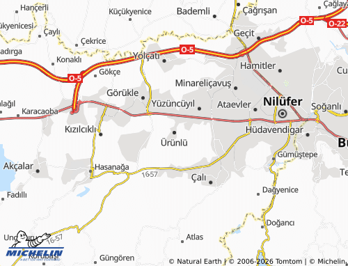 Mappa MICHELIN Ürünlü - ViaMichelin