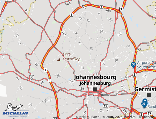 MICHELIN Victory Park Estate Small Holdings map - ViaMichelin