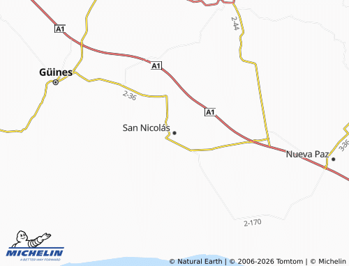 MICHELIN San Nicolás map - ViaMichelin
