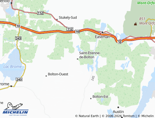 Carte MICHELIN Saint-Étienne-de-Bolton - ViaMichelin