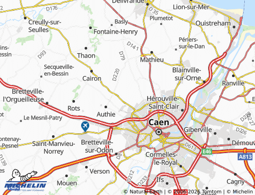 MICHELIN Saint-Contest map - ViaMichelin