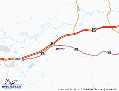 Mappa MICHELIN Shorter - ViaMichelin