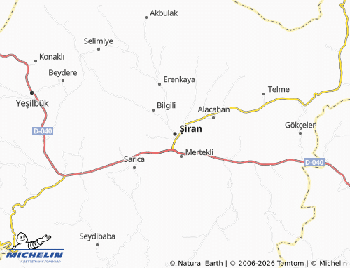 MICHELIN Şiran map - ViaMichelin