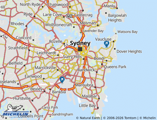 Mapa MICHELIN Redfern - ViaMichelin