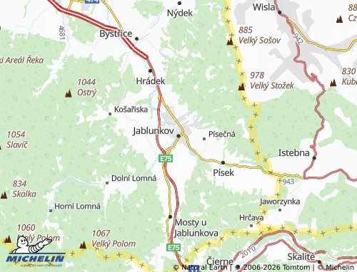 Mappa MICHELIN Jablunkov - ViaMichelin