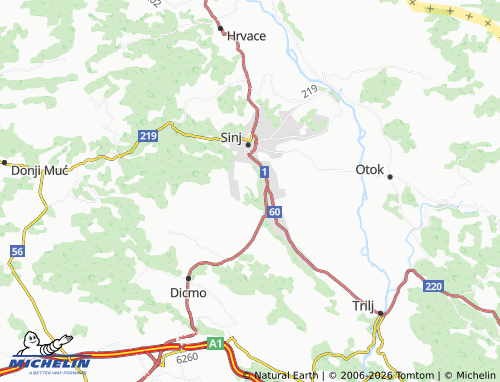 MICHELIN Radovići map - ViaMichelin