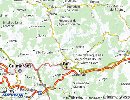 Carte MICHELIN Vinhós - ViaMichelin