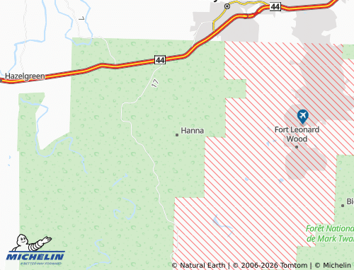 Mapa MICHELIN Hanna - ViaMichelin