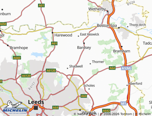 MICHELIN Scarcroft map - ViaMichelin