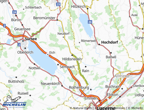 Mapa MICHELIN Hildisrieden - ViaMichelin