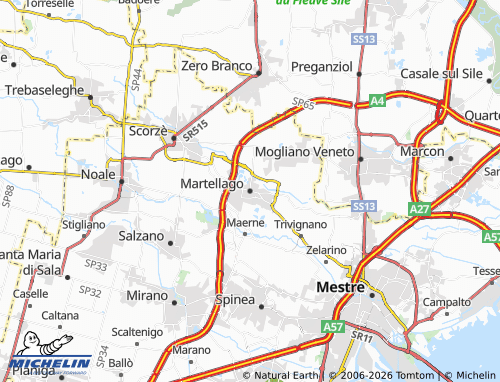 Mapa MICHELIN Martellago - ViaMichelin