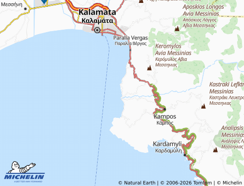 MICHELIN Akrogialion map - ViaMichelin