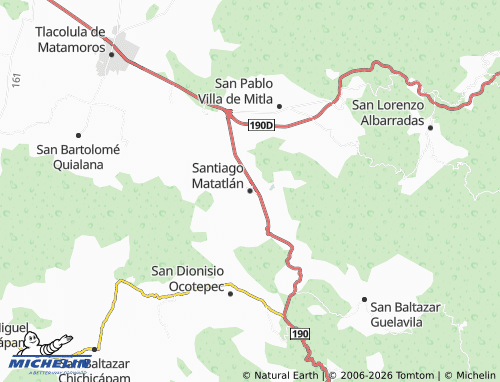 Mappa MICHELIN Santiago Matatlán - ViaMichelin