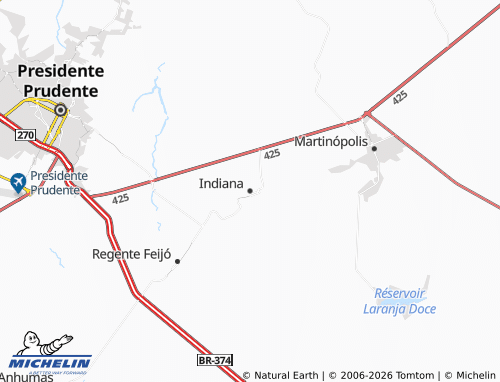 Mapa MICHELIN Indiana - ViaMichelin