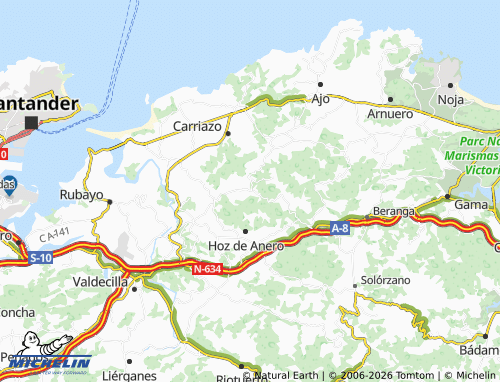 Kaart MICHELIN Omoño - ViaMichelin