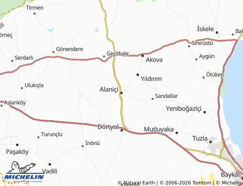 Mapa MICHELIN Alaniçi - ViaMichelin