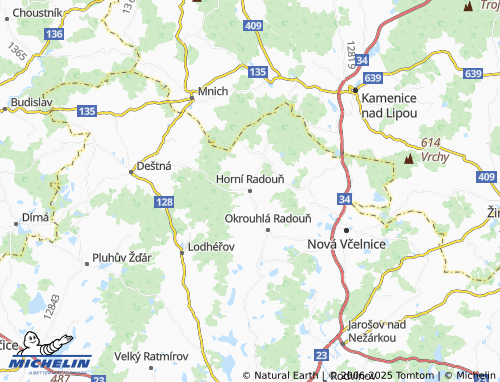 Kaart MICHELIN Horní Radouň - ViaMichelin