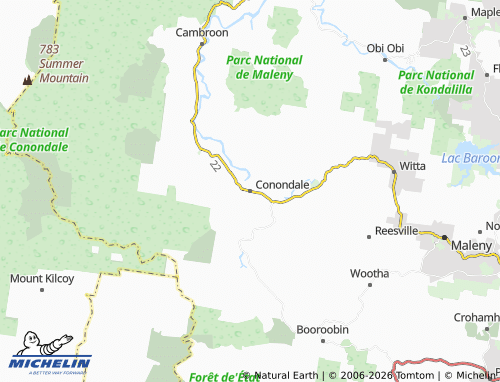 Kaart MICHELIN Conondale - ViaMichelin