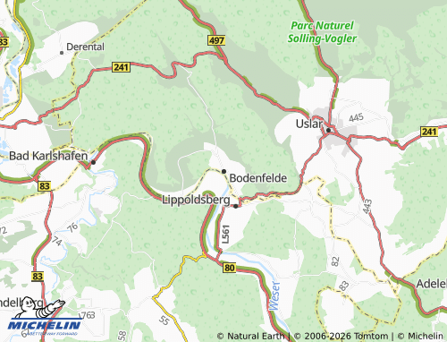 MICHELIN Bodenfelde map - ViaMichelin