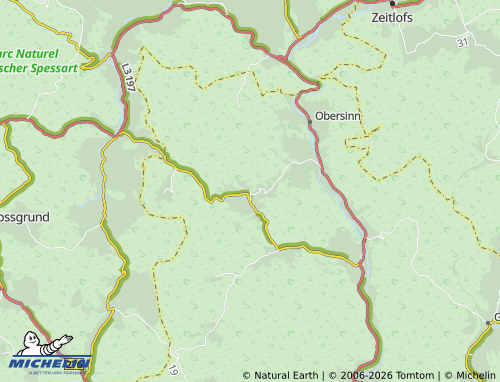 MICHELIN Aura im Sinngrund map - ViaMichelin