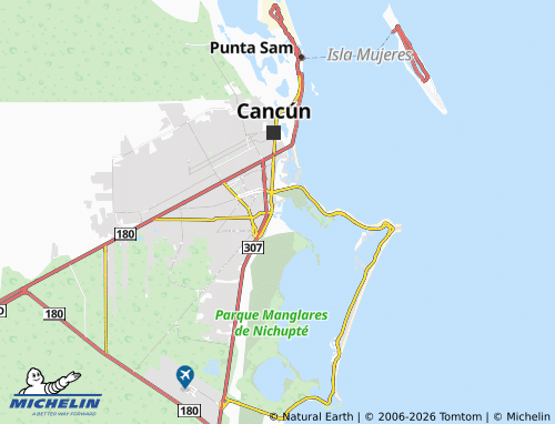 Mappa MICHELIN Zona Hotelera - ViaMichelin