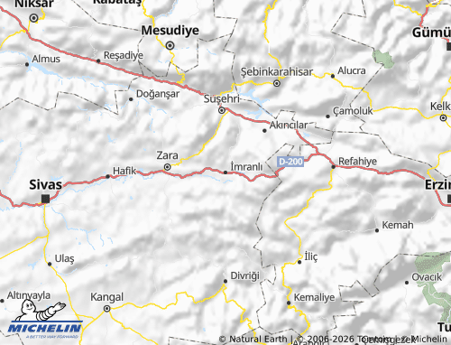 MICHELIN İmranlı map - ViaMichelin