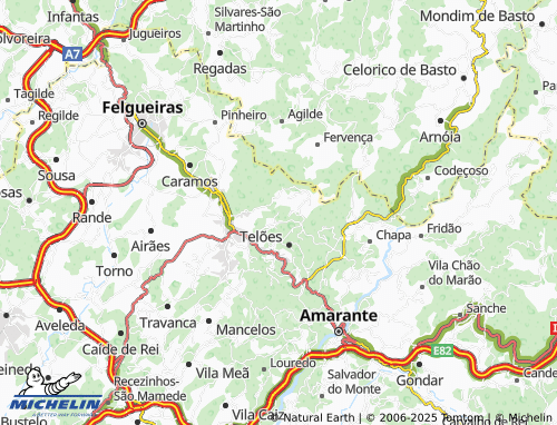 MICHELIN Crasto de Telões map - ViaMichelin