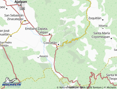 Mappa MICHELIN Coxcatlán - ViaMichelin