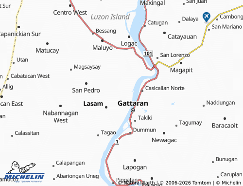 Mappa MICHELIN Minanga Sur - ViaMichelin