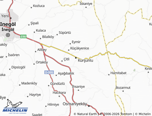 MICHELIN Kurşunlu map - ViaMichelin