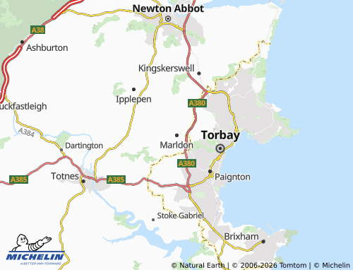 MICHELIN Marldon map - ViaMichelin