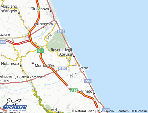 Carte MICHELIN Roseto degli Abruzzi - ViaMichelin