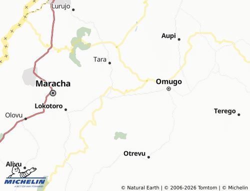 MICHELIN Masiyo map - ViaMichelin
