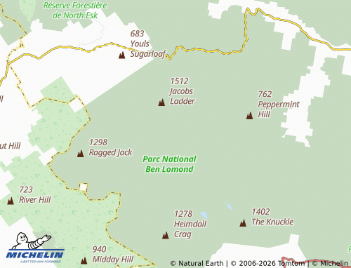 MICHELIN-Landkarte Ben Lomond - ViaMichelin