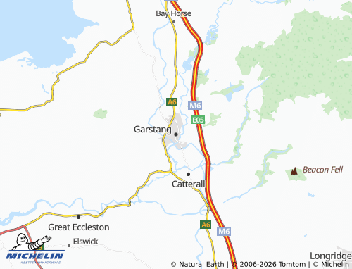 Carte MICHELIN Garstang - ViaMichelin