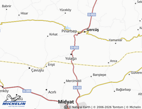 Kaart MICHELIN Yolağzı - ViaMichelin