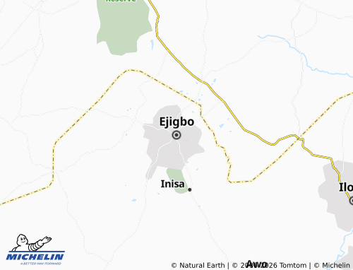 Carte MICHELIN Ejigbo - ViaMichelin