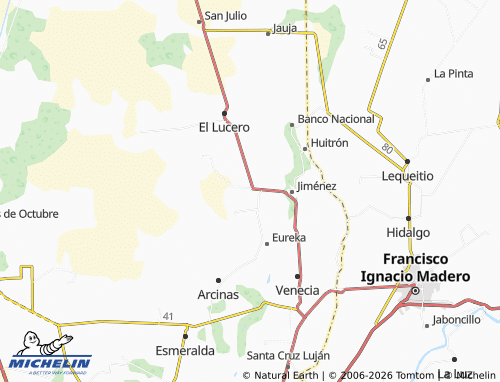 MICHELIN Arturo Martínez Adame map - ViaMichelin
