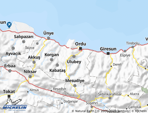 MICHELIN Ulubey map - ViaMichelin