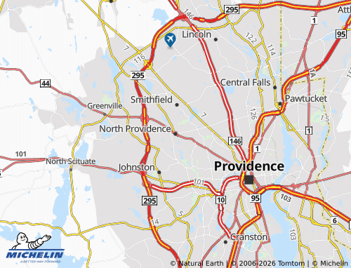 Mapa MICHELIN North Providence - ViaMichelin